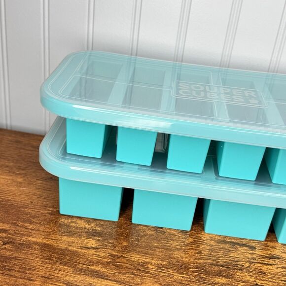 Souper Cubes Silicone Freezer Molds 1x 1/2 Cup and 1x 1 Cup Lot Of 2 - Picture 3 of 9